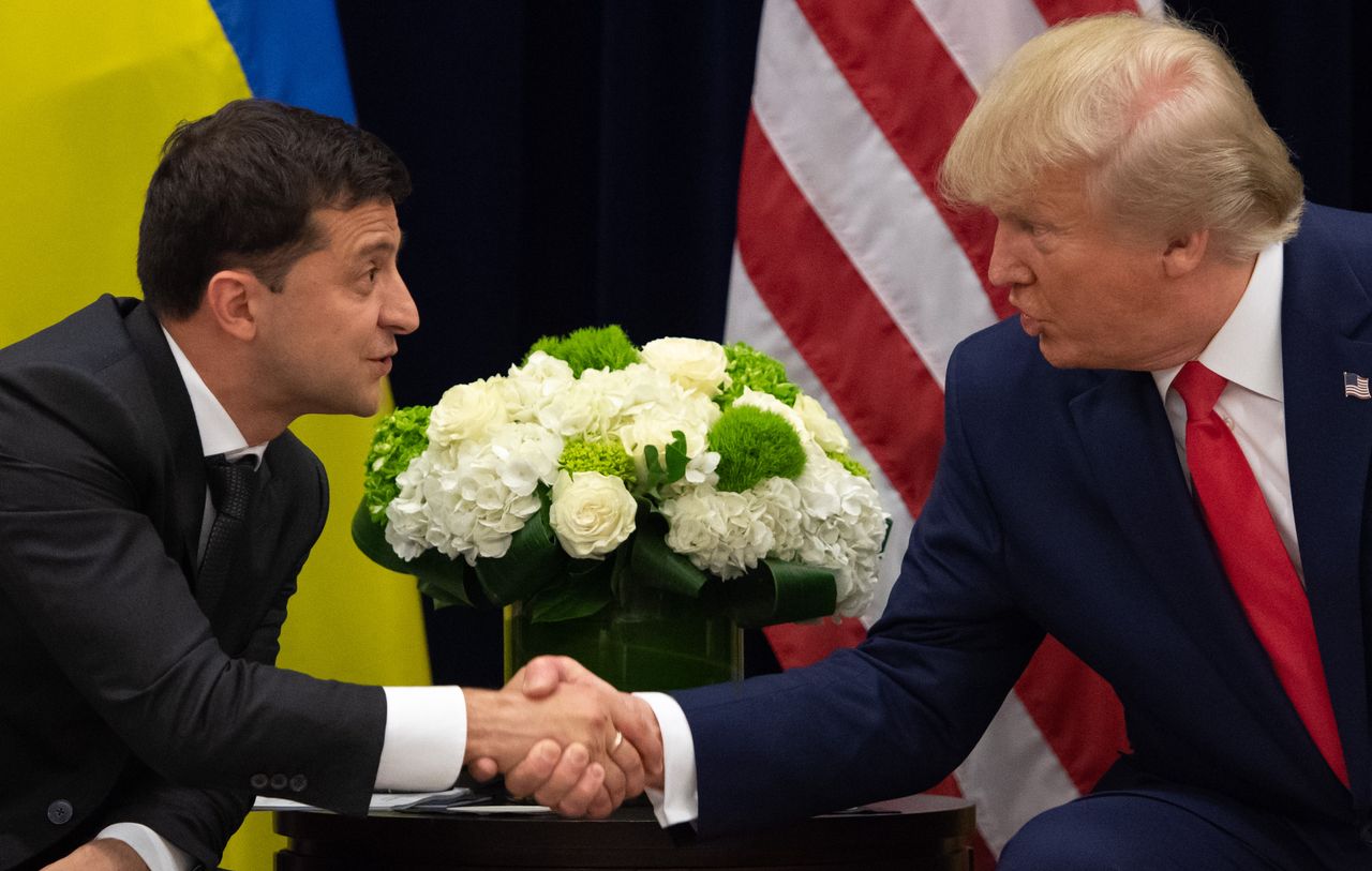 Trump and Zelensky.