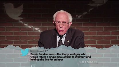 Sen. Bernie Sanders reads a mean tweet on Kimmel Live