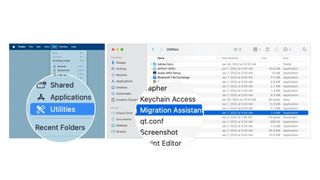 A screenshot of Apple's Migration Assistant