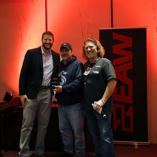 (l-r) TJ Smith, President of EAW; Dave Raneses, Vice President of Audio Source and Jonas Domkus, EAW’s Technical Sales Manager West at EAW’s ADAPT Awards.