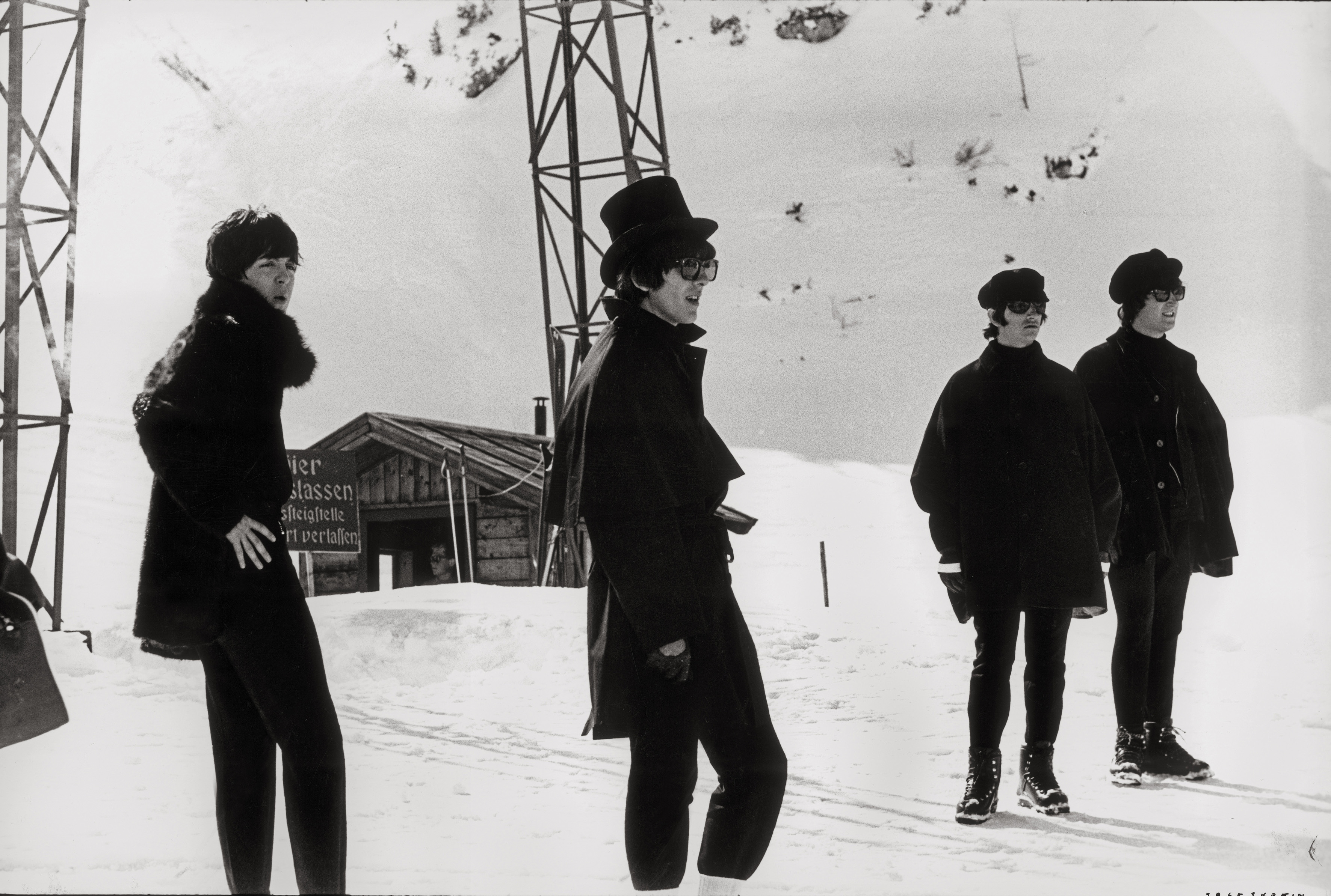 The Beatles in Austria for the making of the Help! movie