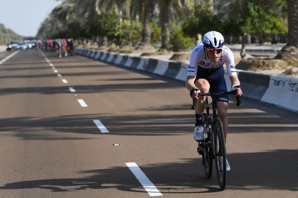 ABU DHABI UNITED ARAB EMIRATES FEBRUARY 21 Ben Hermans of Belgium and Team Israel Startup Nation during the 3rd UAE Tour 2021 Stage 1 a 176km stage from Al Dhafra Castle to Al Mirfa Breakaway UAETour on February 21 2021 in Abu Dhabi United Arab Emirates Photo by Tim de WaeleGetty Images