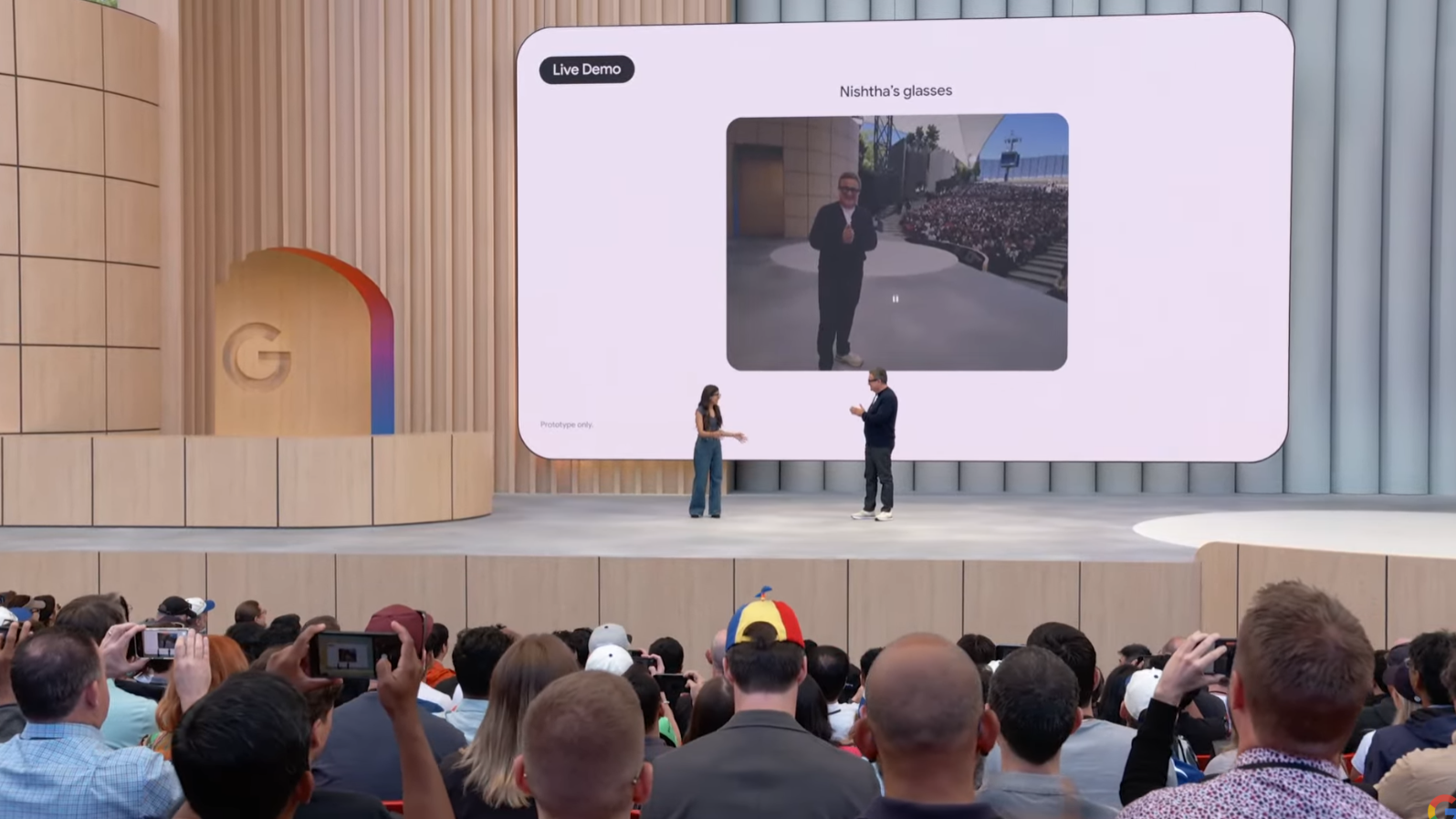 Android XR Demo on stage at I/O 2025