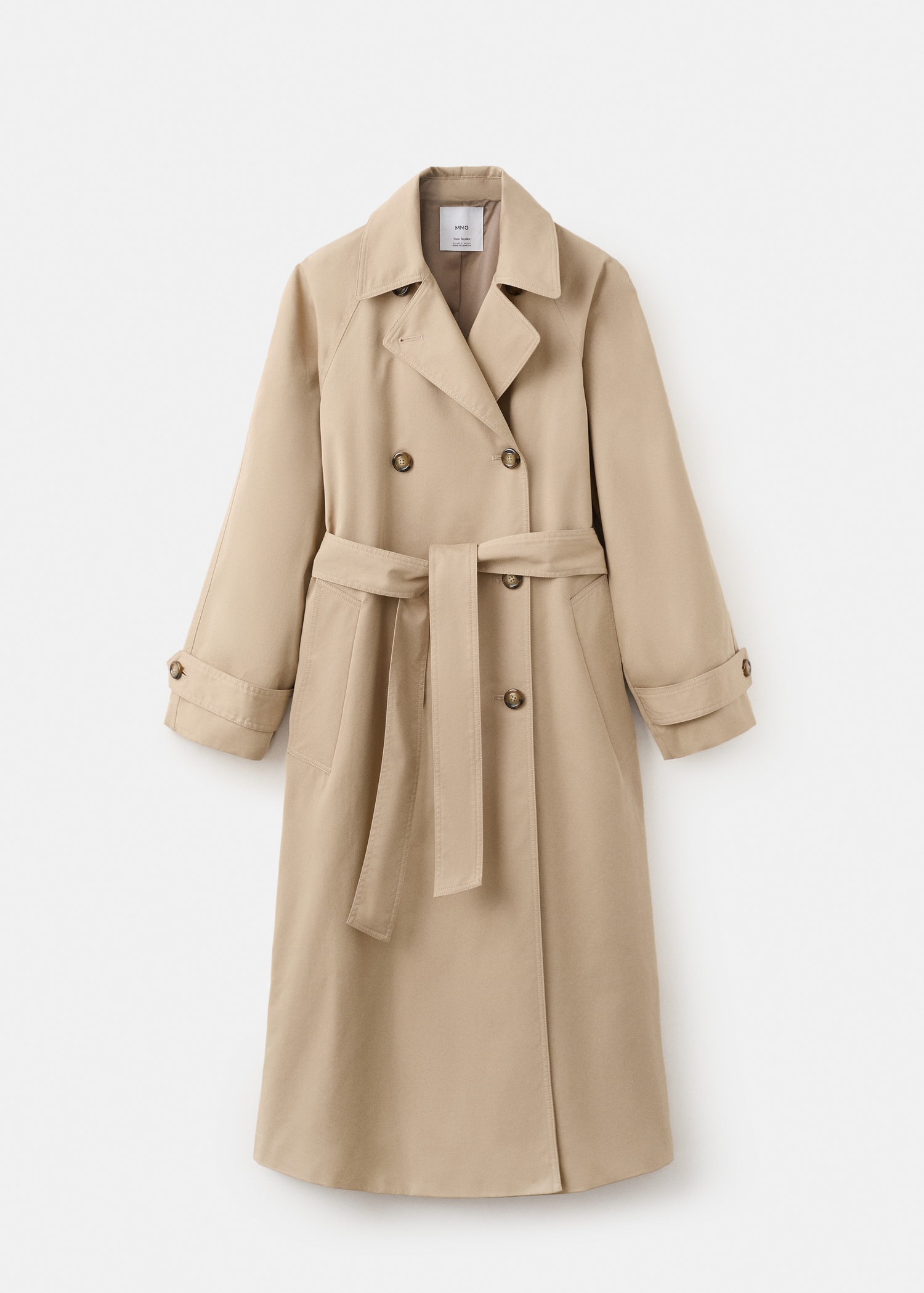 Long Double-Breasted Trench Coat - Women | Mango Usa
