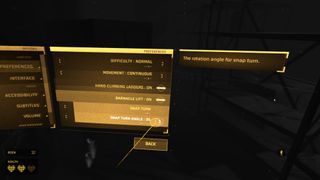 Half-Life: Alyx VR Settings Movement Preferences