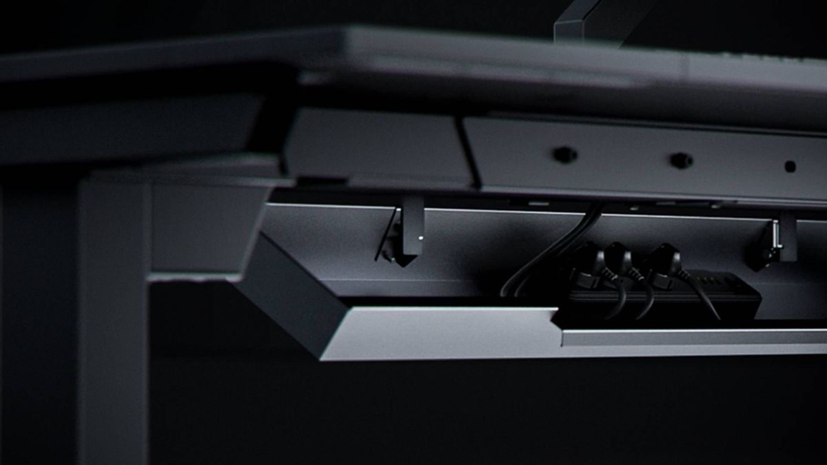 Secretlab Magnus Evo close up of cable tray open
