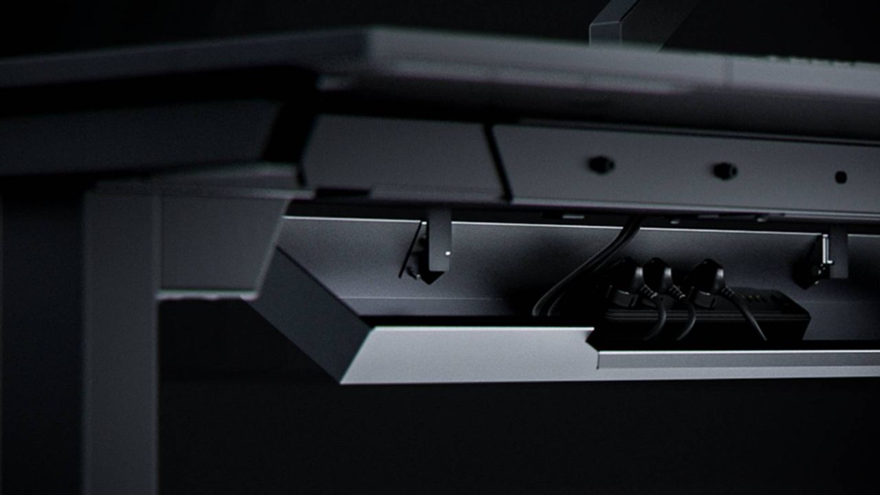 Secretlab Magnus Evo close up of cable tray open