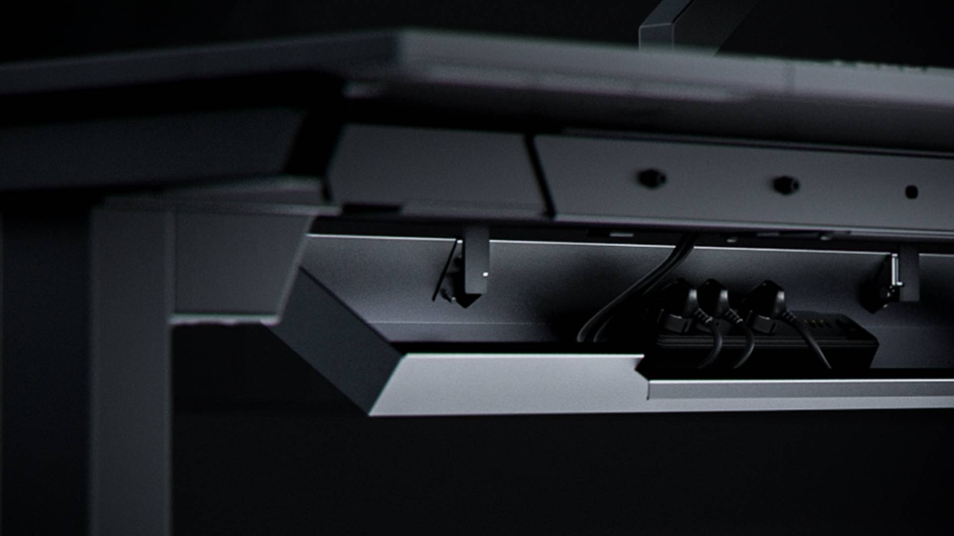Secretlab Magnus Evo close up of cable tray open