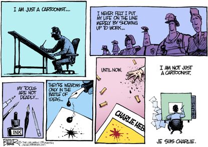 Editorial cartoon Charlie Hebdo&nbsp;cartoon world