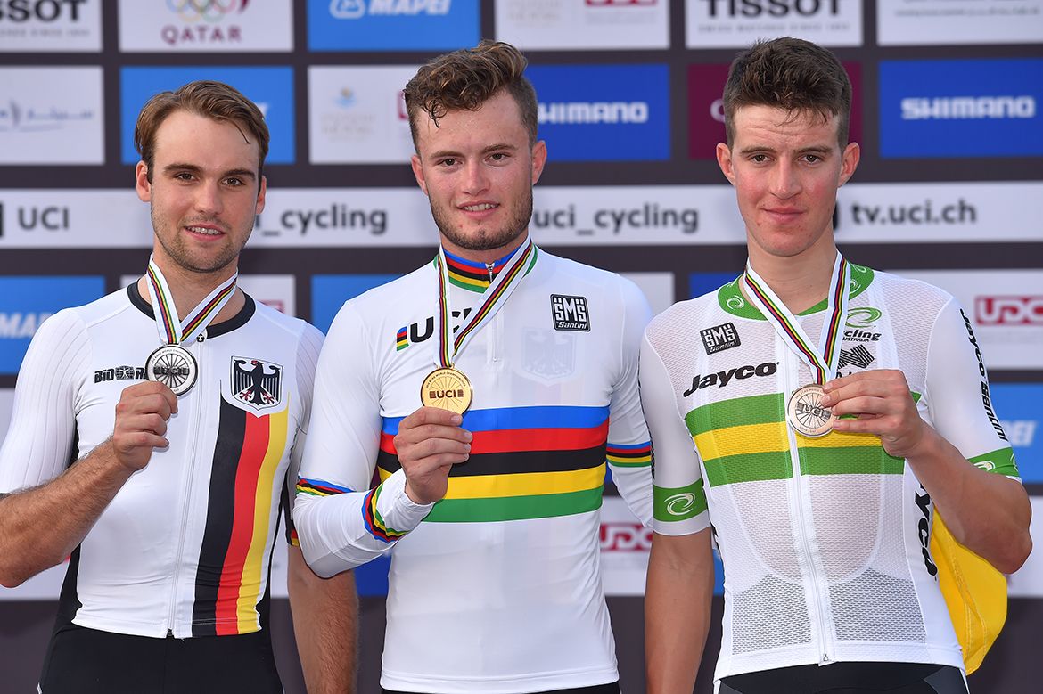 Maximilian Schachmann and Marco Mathis (Germany) and Miles Scotson (Australia)