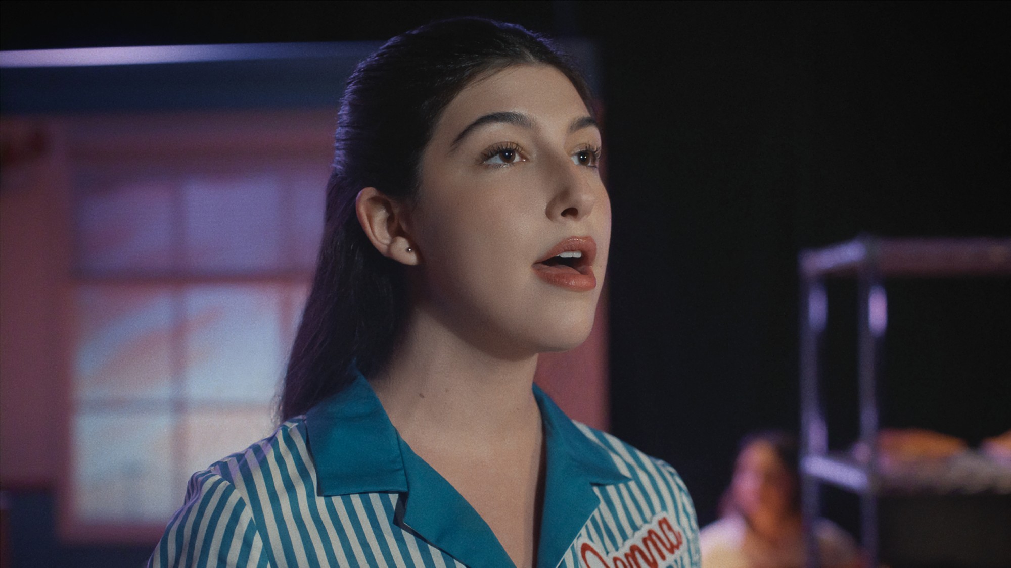 Sophie on stage during the school production of Waitress