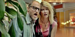 Woody Harrelson and Laura Dern spying in Wilson