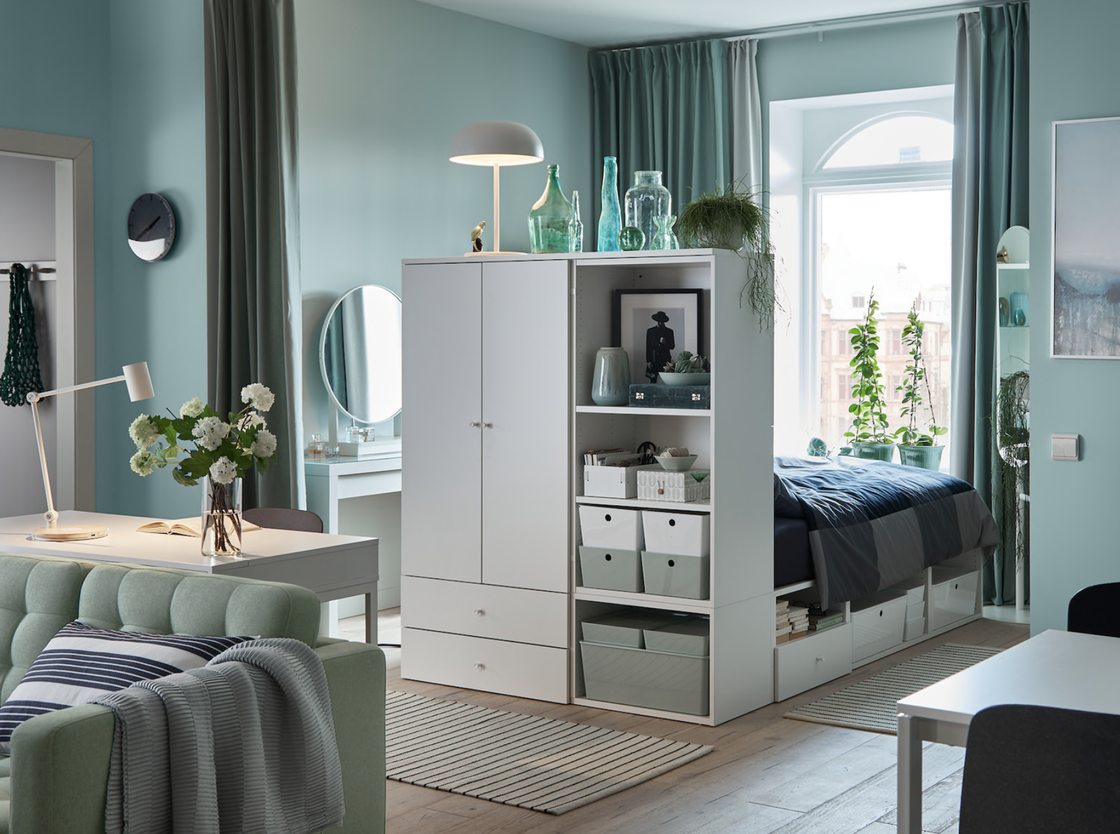 IKEA room divider ideas – simple and stylish ways zone an open plan apartment | Livingetc