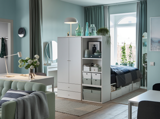 Ikea room divider ideas Platsa bed frame
