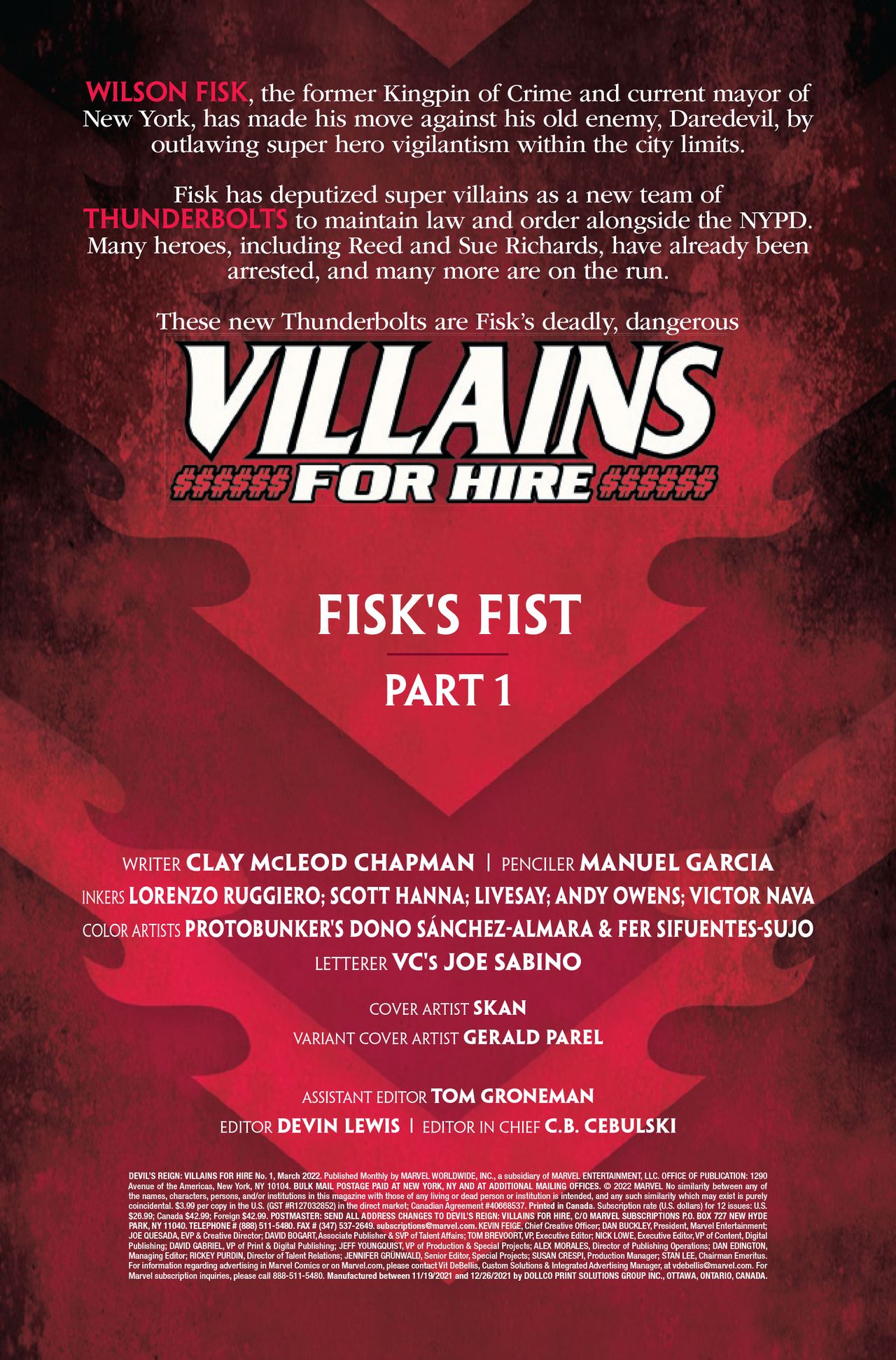 Devil's Reign: Villains for Hire #1