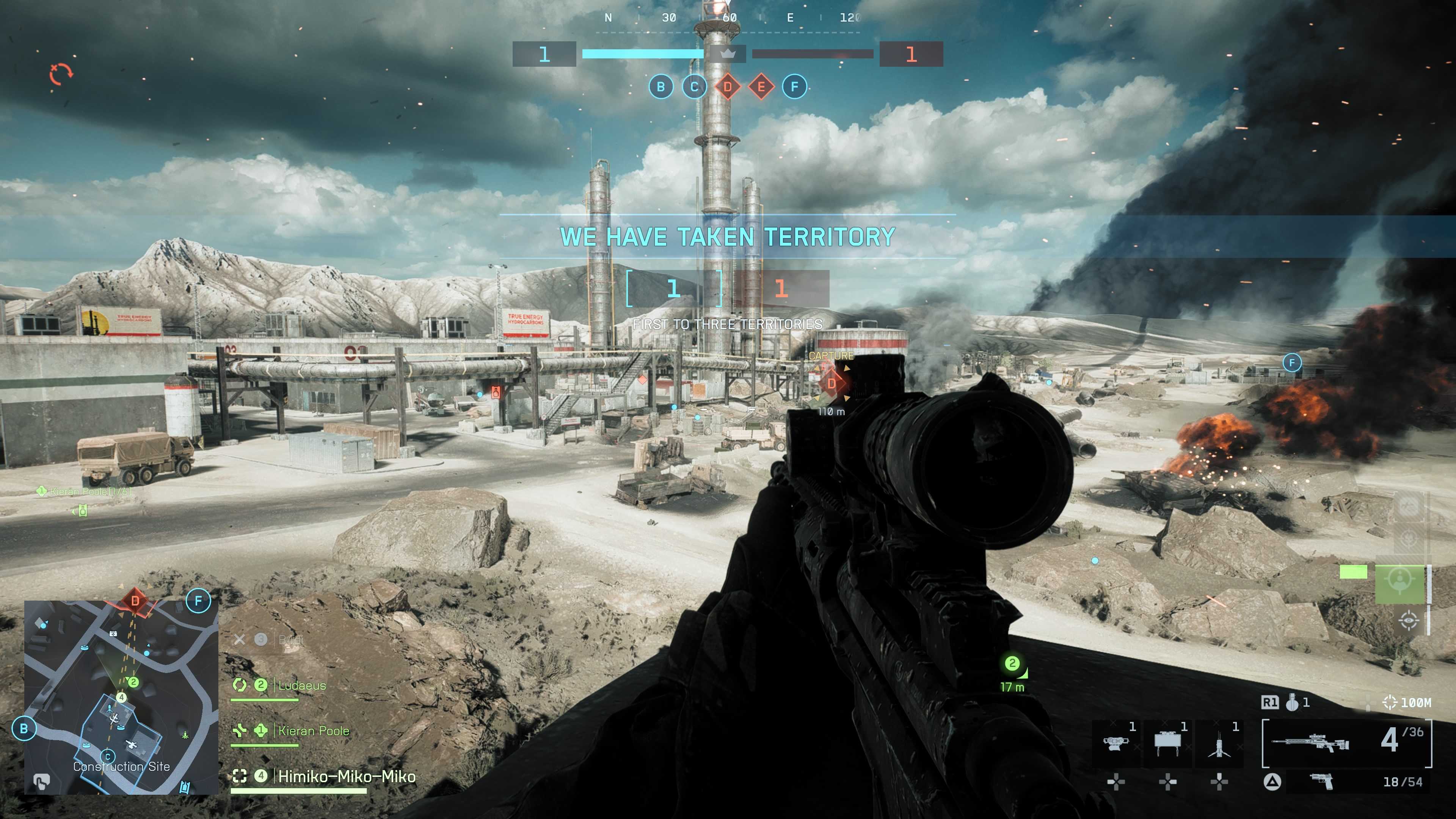 A Battlefield 6 gameplay screenshot taken on PS5.