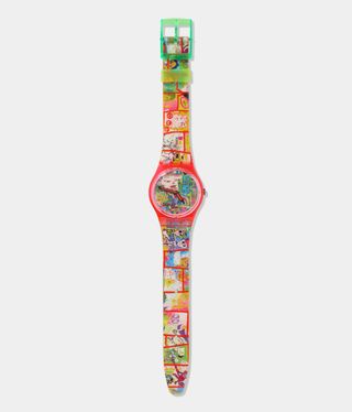 Colourful Swatch watch
