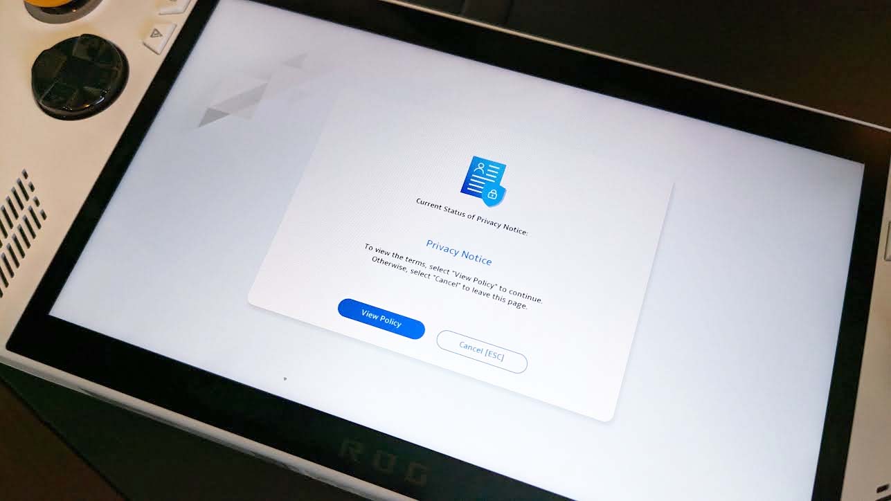 ROG Ally SSD upgrade: View privacy policy.