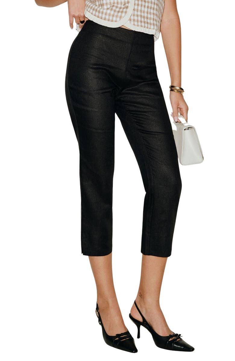 Petra Low Rise Linen Pedal Pusher Pants