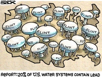 Editorial Cartoon U.S. Lead Water