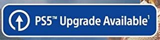 The PS5 upgrade logo on PS4 games