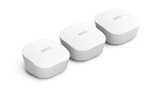 best mesh Wi-Fi router Eero Home Wi-Fi System against a white background