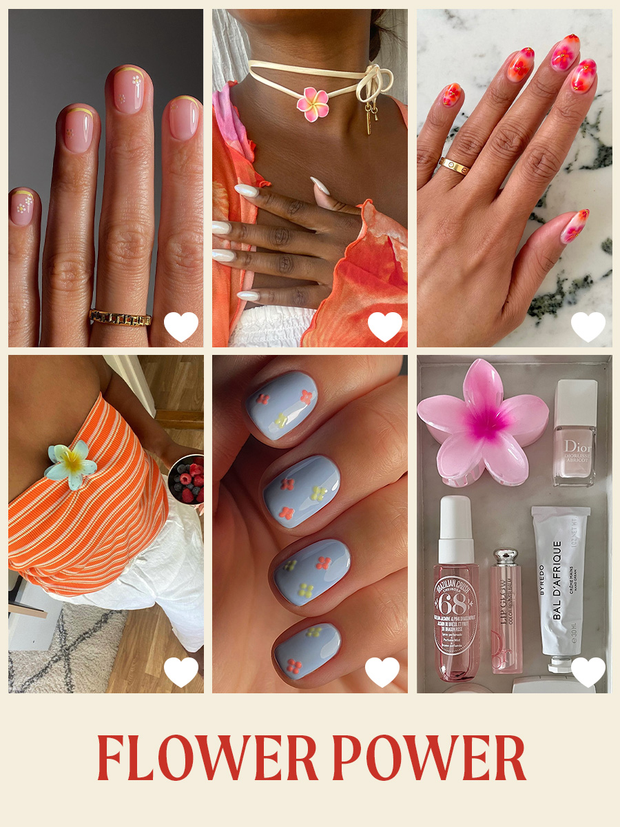 Unhas Flower Power