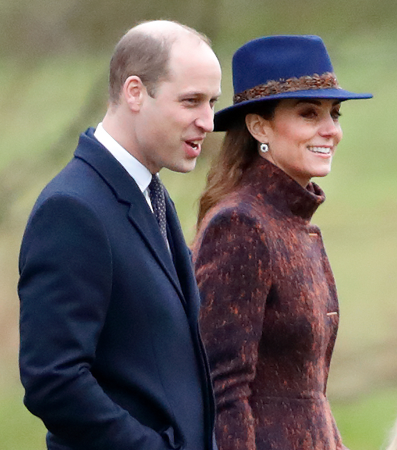 Prince William, Duke of Cambridge and Catherine, Duchess of Cambridge attend Sunday service at the Church of St Mary Magdalene on the Sandringham estate on January 5, 2020 in King&amp;amp;apos;s Lynn, England. (Photo by Max Mumby/Indigo/Getty Images)