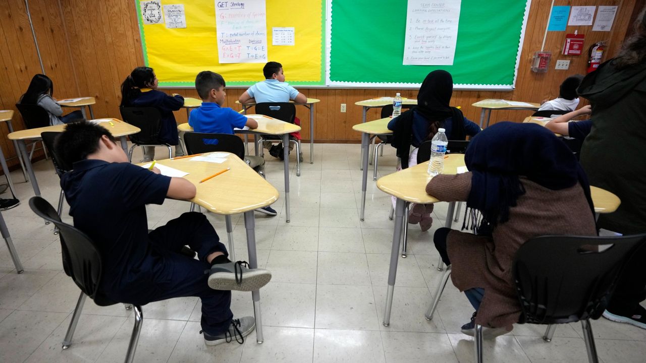 Students at Benavidez Elementary School in Houston in 2024.