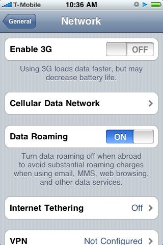 Step 3: Solving 3G/EDGE signal issues on an iPhone