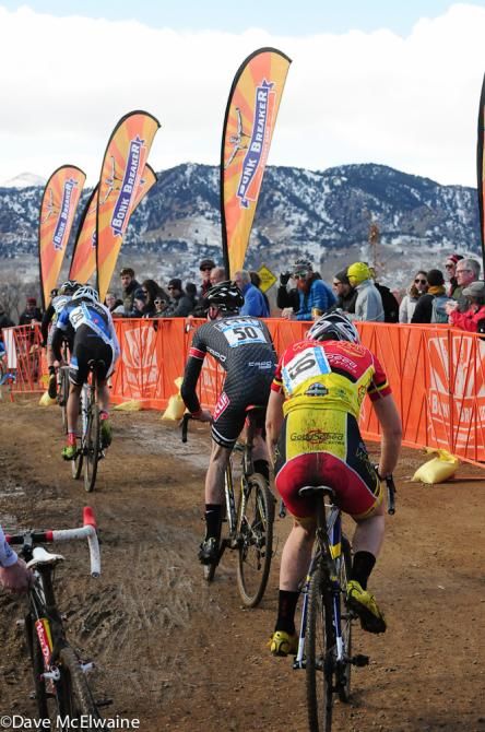 Riders remount at the top of the big stairs