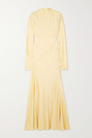 Raquel Stretch-Silk Cloqué Maxi Dress