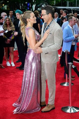 new york, ny august 03 blake lively and ryan reynolds attend the free guy new york premiere at amc lincoln square theater on august 3, 2021 in new york city photo by raymond hallgc images