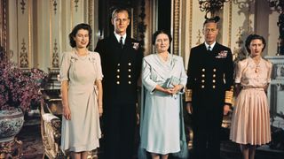 Queen Elizabeth, Prince Philip, the Queen Mother, King George VI and Princess Margaret