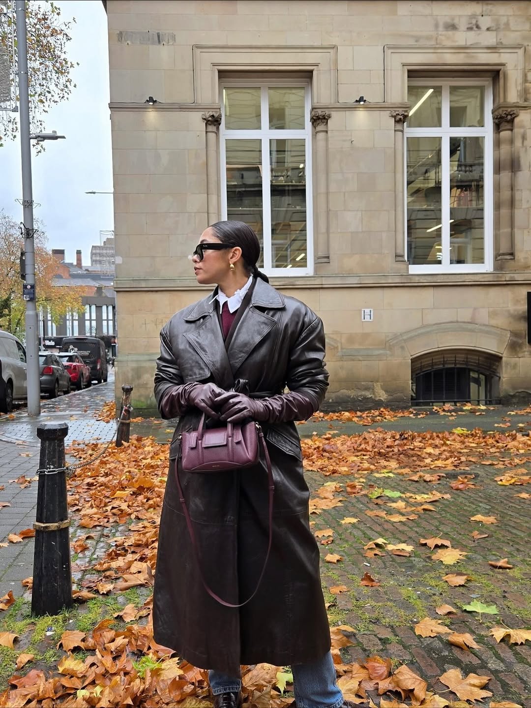 Astyleedit wearing leather coat