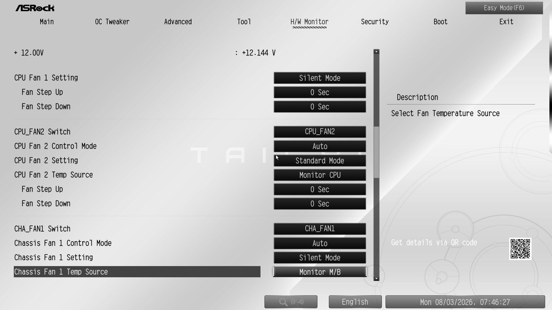ASRock X870E Taichi White - BIOS