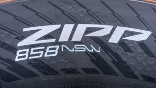 Zipp 858 NSW wheel closeup