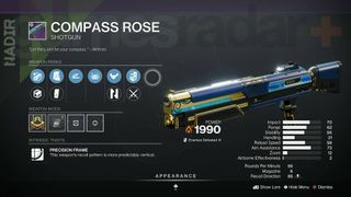 Destiny 2 Solstice Compass Rose shotgun PVP roll