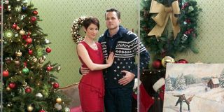 Chyler Leigh and Paul Campbell in Window Wonderland