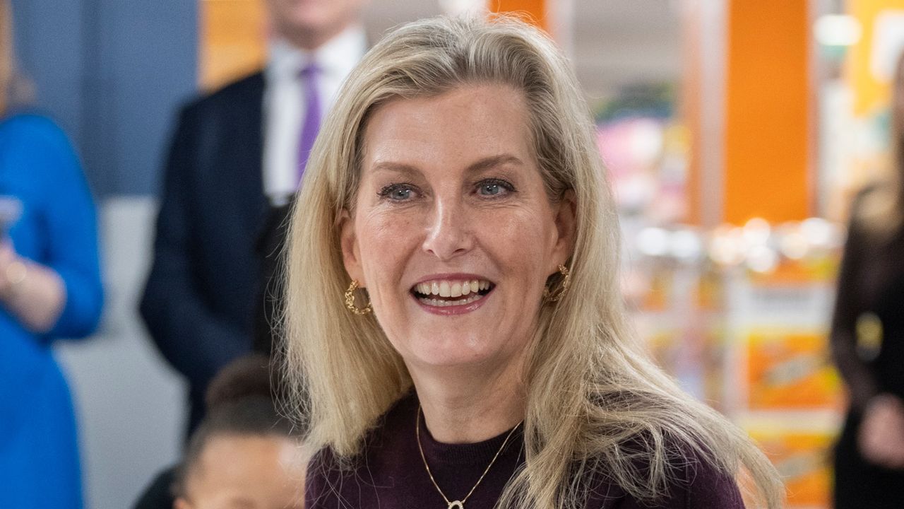 Sophie, Duchess of Edinburgh meets customers in the café during a visit to &quot;The Company Shop - community hub&quot; on January 15, 2025