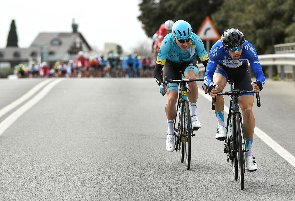 Roy Goldstein (Israel Cycling Academy) in the breakaway during stage 1 at Volta Catalunya