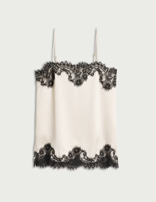 Lace Trim Camisole in Cream