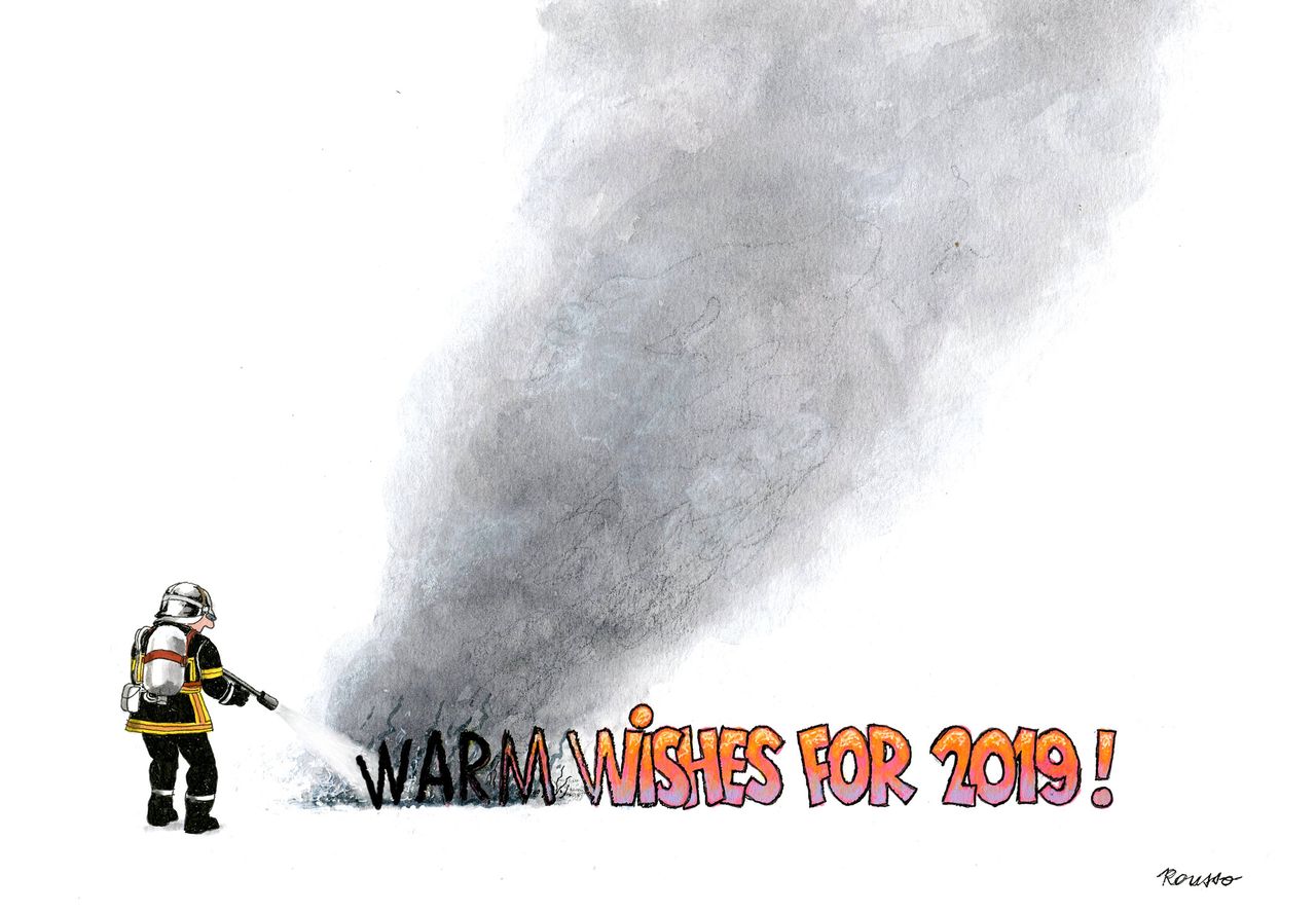 World Climate change 2019 firefighter warm wishes