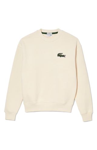 Gender Inclusive Crocodile Badge Loose Fit Crewneck Sweatshirt