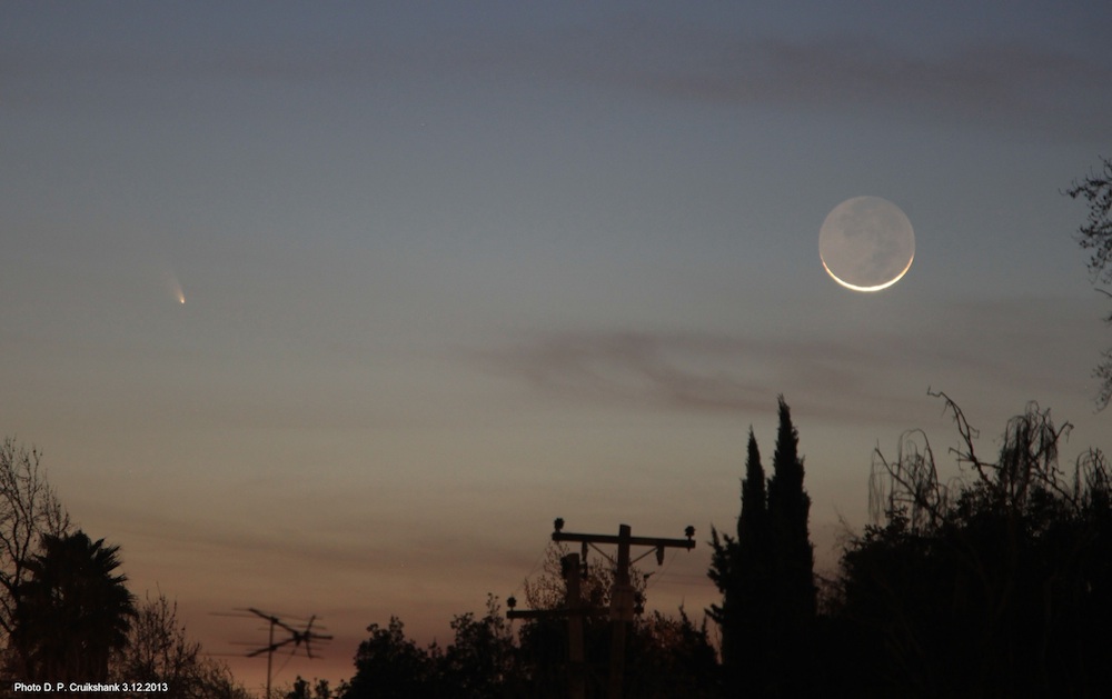 Comet Pan-STARRS and the Moon Space Wallpaper