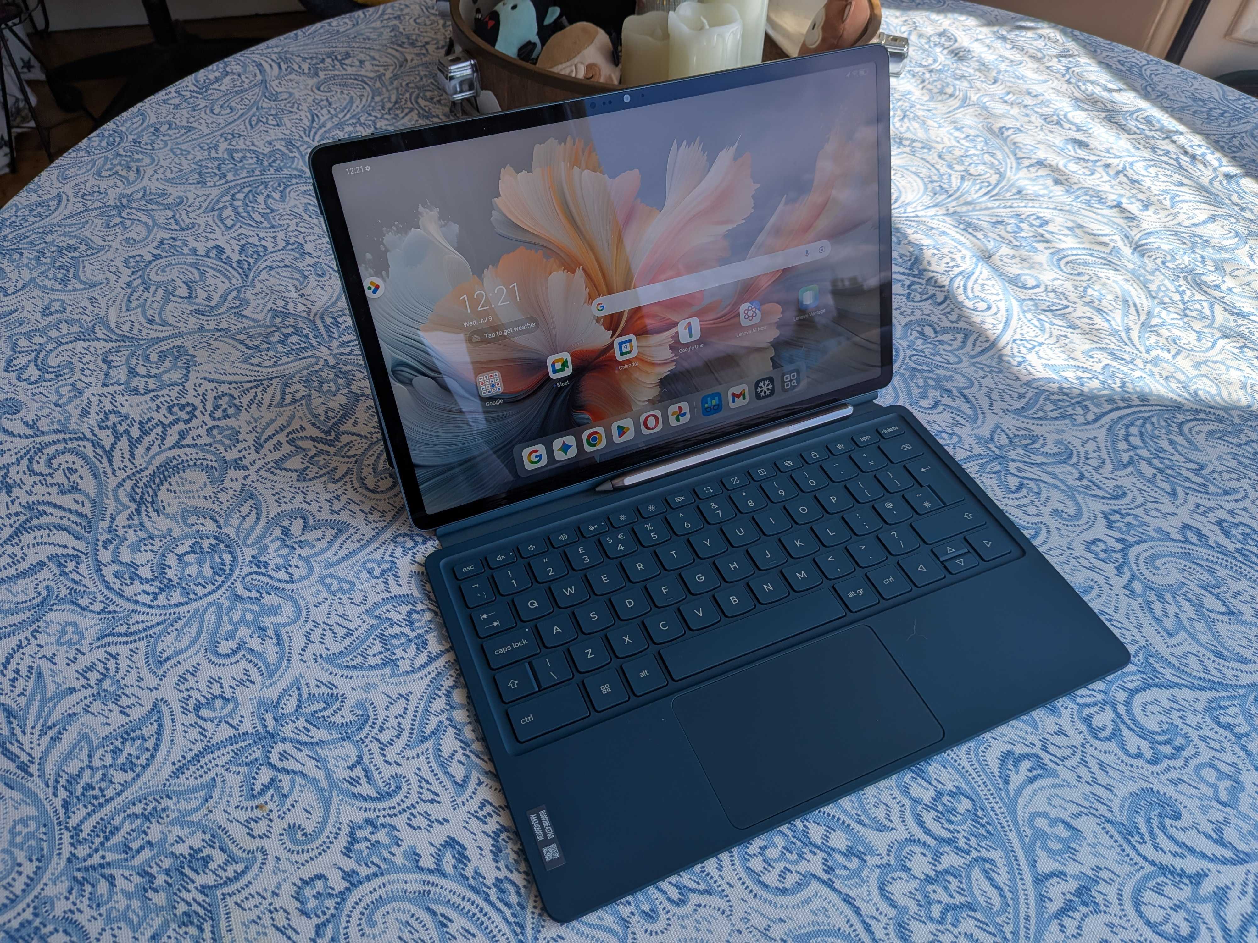 A Lenovo Yoga Tab Plus on a table