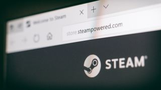 Steam site shown in browser