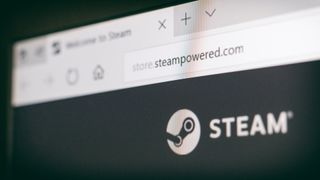 Steam being used in a desktop browser