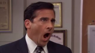 Steve Carell yelling in The Office