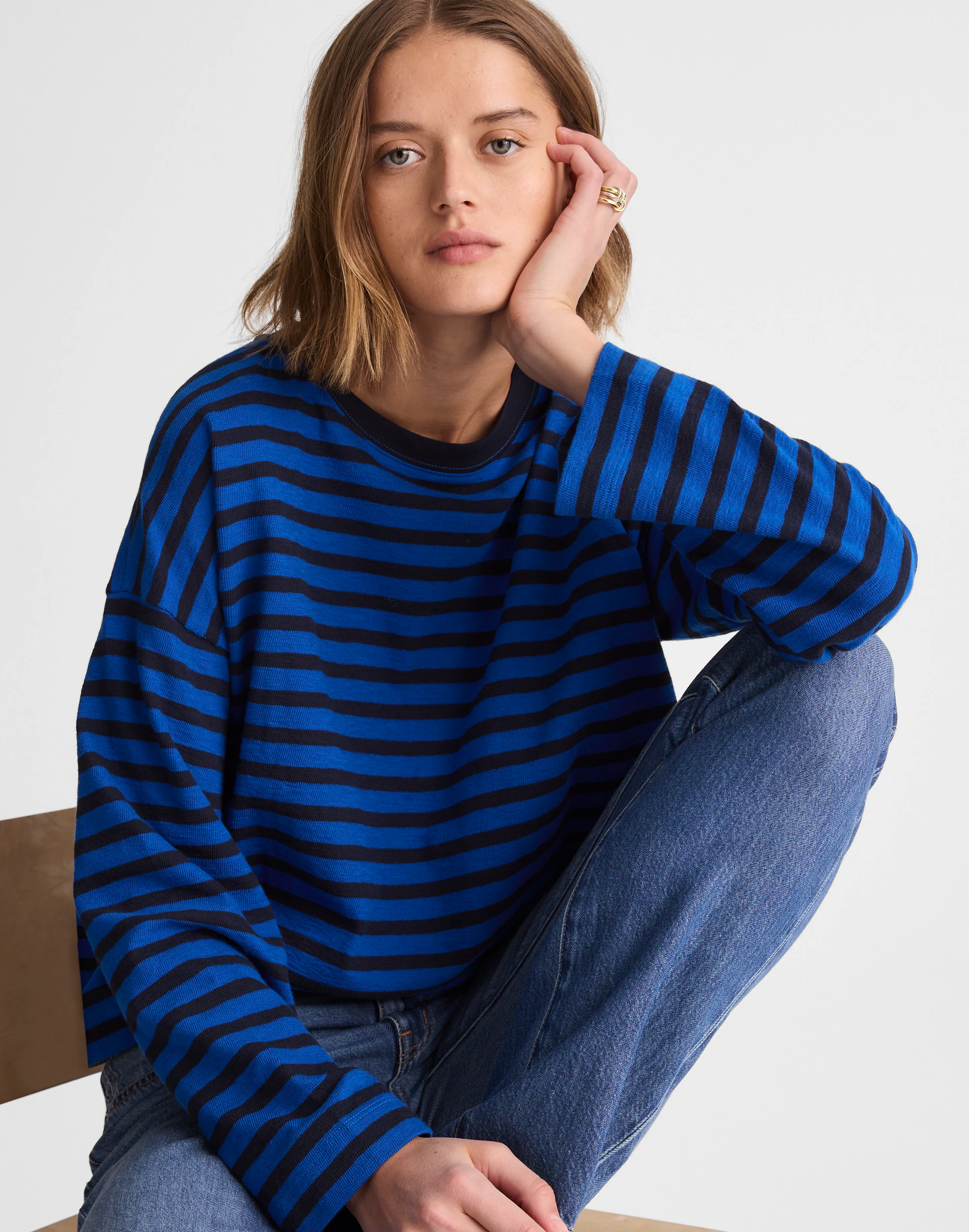 Easy Crewneck Long-Sleeve Tee